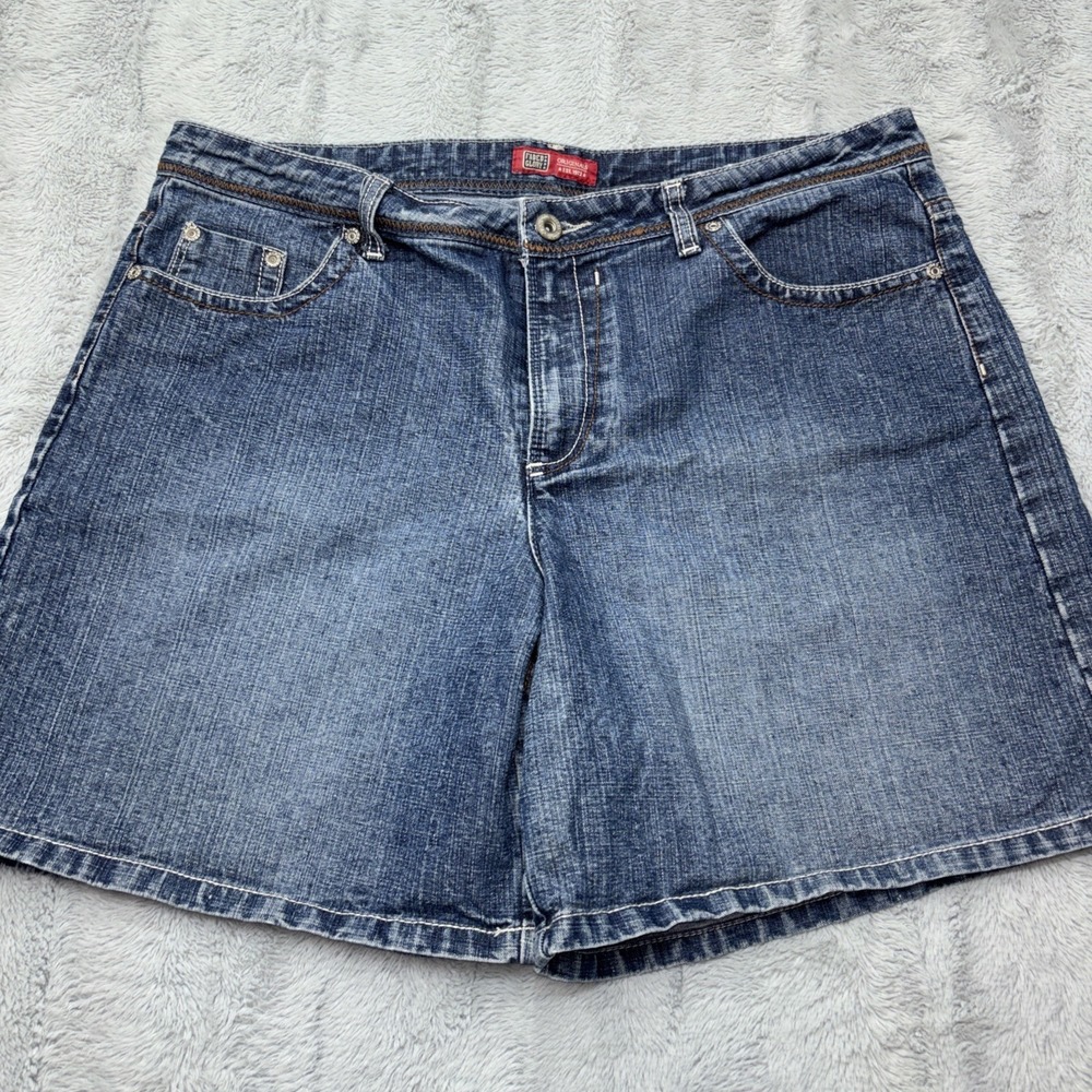 Faded Glory Vintage Y2K Blue Denim Jean Women's‎ Shorts Size 14